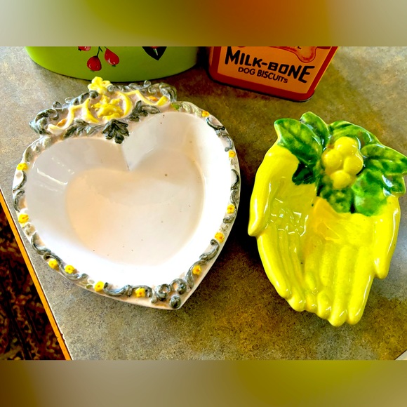 Holiday 2pc California Ceramics Handcrafted Vintage Vanity Trinket Jewelry Trays - Picture 4 of 12